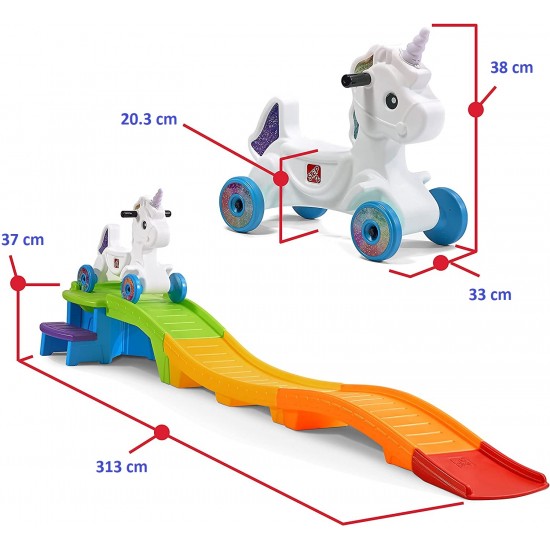 Calut Unicorn cu roti si pista de 2,74m in valuri Roller Coaster Step2