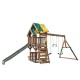 Complex de joaca Arbor Crest Deluxe PlaySet  KidKraft din lemn - Centru pe 2 nivele din cedru cu leagane si tobogan 