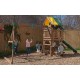 Complex de joaca Arbor Crest Deluxe PlaySet  KidKraft din lemn - Centru pe 2 nivele din cedru cu leagane si tobogan 