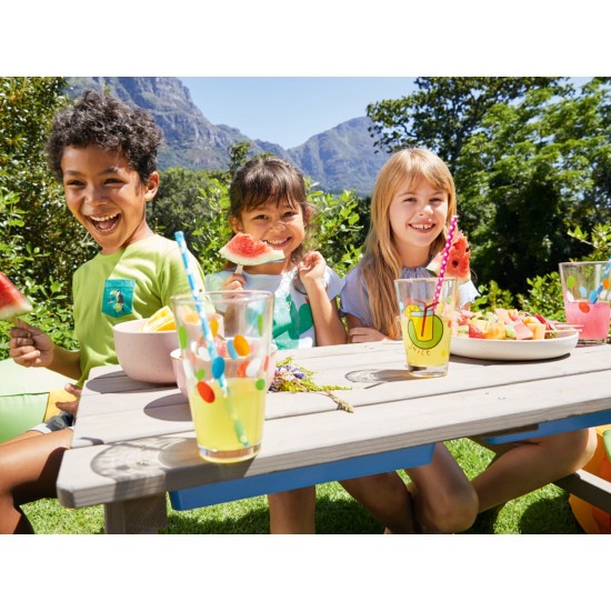 Masuta cu Bancute din lemn si Cutie cu Nisip - Bancuta cu Masuta Picnic si Activitati 2 in 1 cu recipente pentru nisip si apa