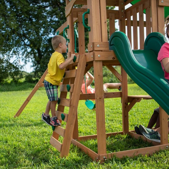 Complex de joaca Backyard Discovery - Belmont Swing Set- Centru multifuntional din lemn de cedru