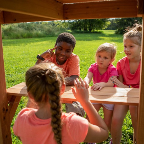 Complex de joaca Backyard Discovery - Belmont Swing Set- Centru multifuntional din lemn de cedru