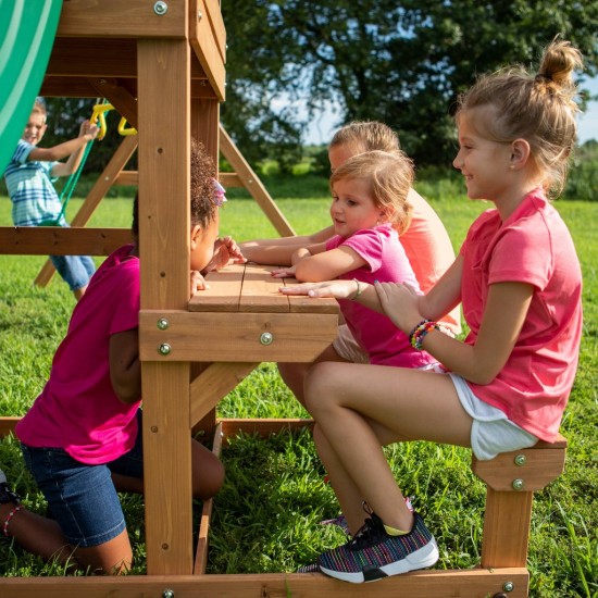 Complex de joaca Backyard Discovery - Belmont Swing Set- Centru multifuntional din lemn de cedru
