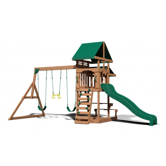 Complex de joaca Backyard Discovery - Belmont Swing Set- Centru multifuntional din lemn de cedru