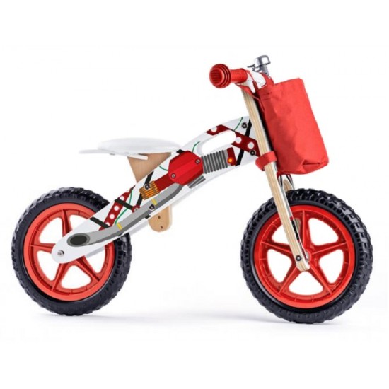 Bicicleta fara pedale din lemn, Scooter Woodyland Rosie - My First Bike