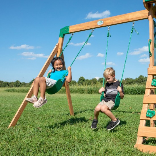 Complex de joaca Bucley Discovery -Swing Set- Centru multifuntional din lemn de cedru