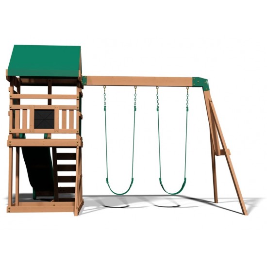 Complex de joaca Bucley Discovery -Swing Set- Centru multifuntional din lemn de cedru