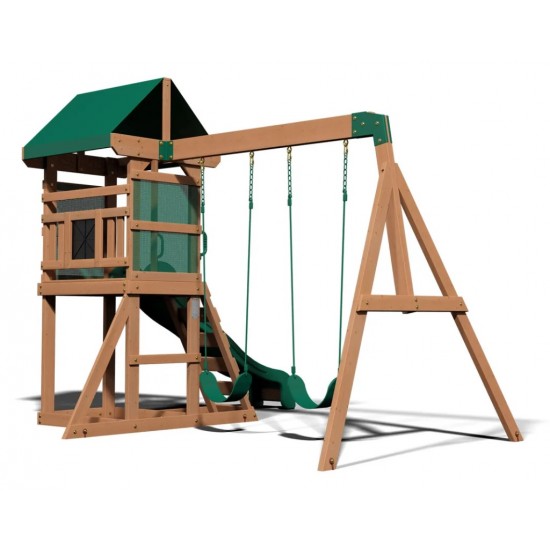 Complex de joaca Bucley Discovery -Swing Set- Centru multifuntional din lemn de cedru
