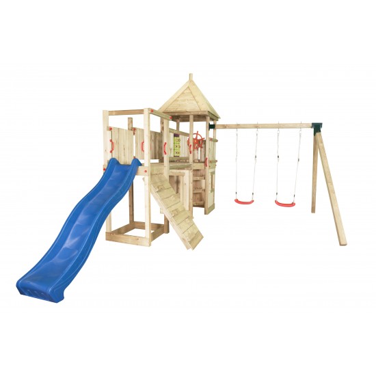 Complex de joaca Cheeky Monkey PlaySet - Centru multifuntional din lemn Play Center