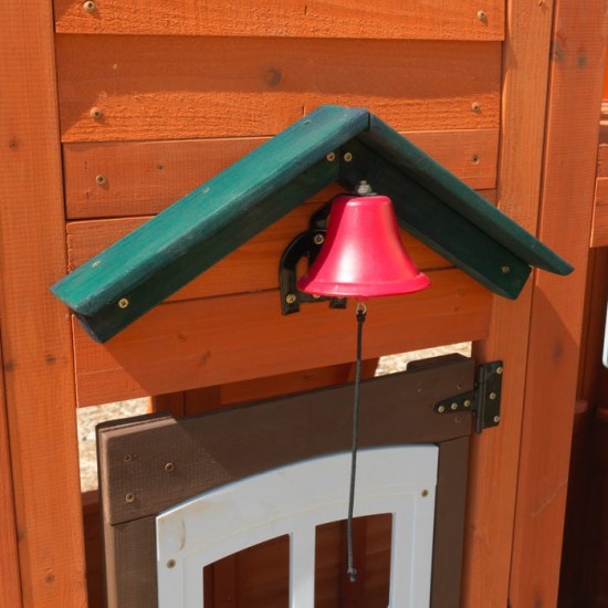 Complex de joaca din cedru Copper Ridge KidKraft - Centru cu trei tobogane si 3 nivele - Cedar Summit PlayCentre