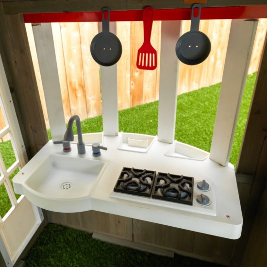 Casuta de Joaca  Country Vista Kidkraft de exterior din lemn - Cedar Summit  Playhouse 