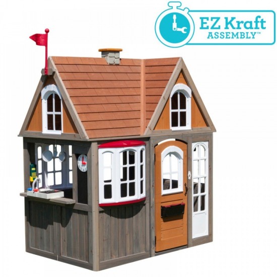 Casuta de Joaca Greystone Cottage Playhouse -casa de exterior pentru copii KidKraft