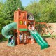 Complex de joaca din cedru PlaySet Cedar Summit Hill Top KidKraft - Centru cu trei tobogane si 3 nivele Play Centre
