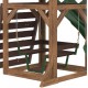 Complex de joaca Lindal Deluxe PlaySet  KidKraft din lemn - Centru pe 2 nivele din cedru cu leagane si doua tobogane 