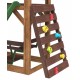 Complex de joaca Lindal Deluxe PlaySet  KidKraft din lemn - Centru pe 2 nivele din cedru cu leagane si doua tobogane 