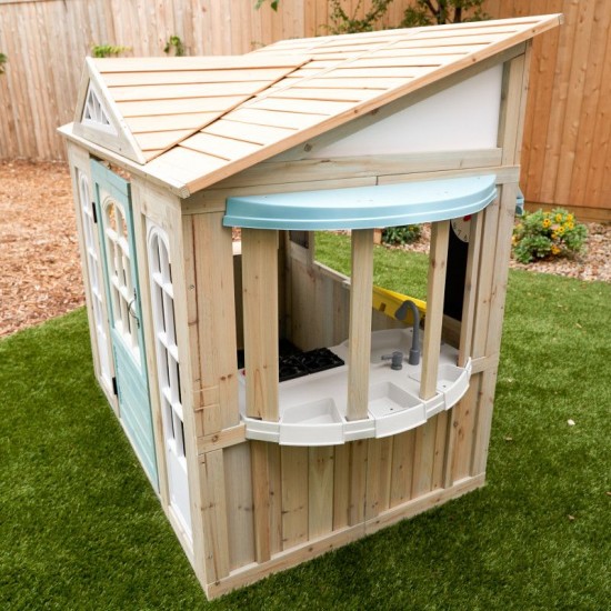 Casuta de Joaca Medowlane Market PlayHouse cu Bucatarie si accesorii pentru exterior gradina Kidkraft