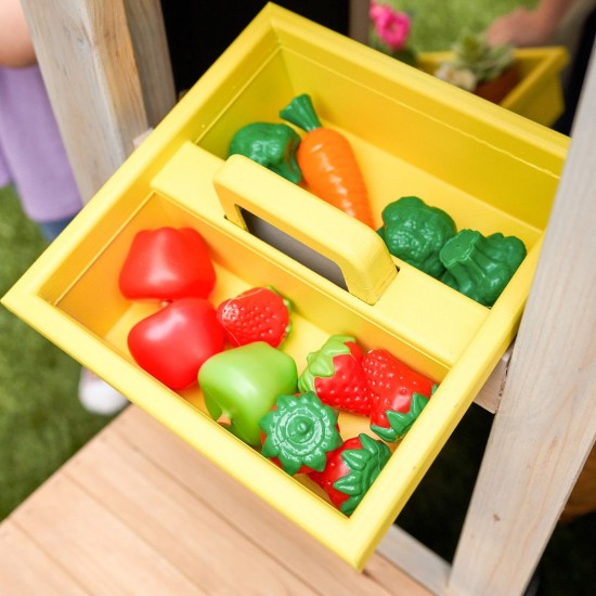 Casuta de Joaca Medowlane Market PlayHouse cu Bucatarie si accesorii pentru exterior gradina Kidkraft