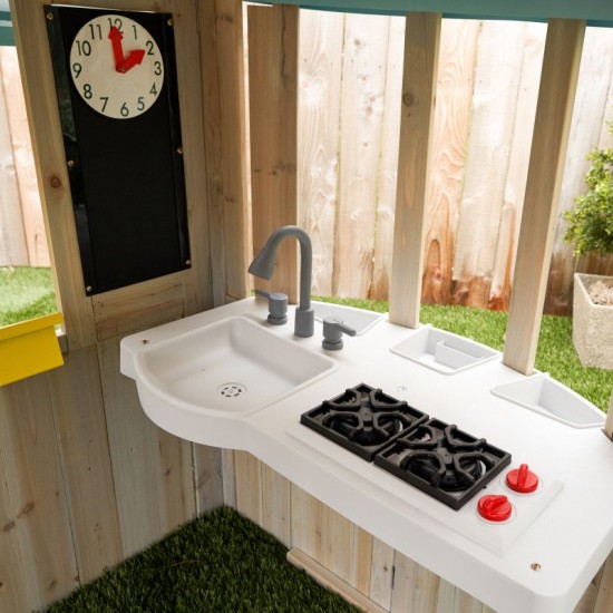 Casuta de Joaca Medowlane Market PlayHouse cu Bucatarie si accesorii pentru exterior gradina Kidkraft