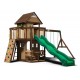 Complex de Joaca Muntele Triumf  din lemn de cedru - Centru din lemn cu tobogan si 2 nivele  Triumph Mount Playset Backyard Discovery  