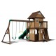 Complex de Joaca Muntele Triumf  din lemn de cedru - Centru din lemn cu tobogan si 2 nivele  Triumph Mount Playset Backyard Discovery  