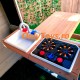 Casuta de joaca din lemn pentru copii pentru exterior Preston Cottage PlayHouse Kidkraft cu sunete si lumini si accesorii incluse