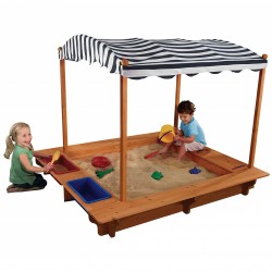 Spatiu de joaca lada cu nisip - Cutie din lemn cu acoperis Canopy Kidkraft