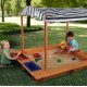 Spatiu de joaca lada cu nisip - Cutie din lemn cu acoperis Canopy Kidkraft