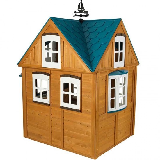 Casuta de Joaca la mare  SeaSide Cotage cu bucatarie si accesorii Kidkraft cu sistem EZ Assambly