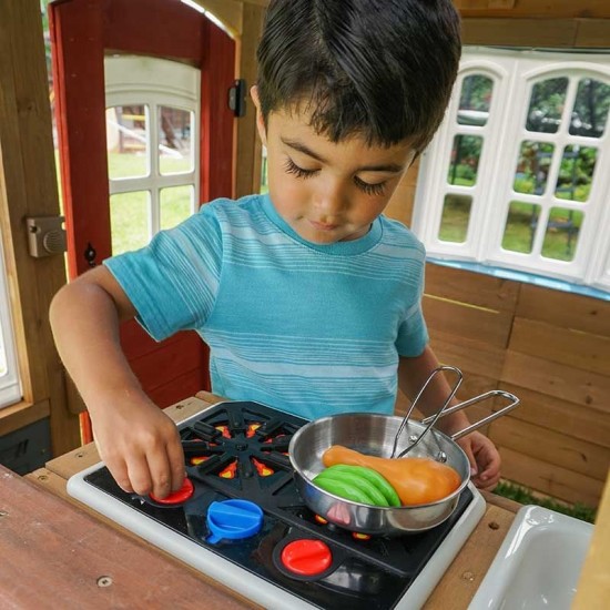 Casuta de Joaca la mare  SeaSide Cotage cu bucatarie si accesorii Kidkraft cu sistem EZ Assambly
