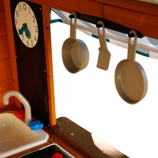 Casuta de Joaca la mare  SeaSide Cotage cu bucatarie si accesorii Kidkraft cu sistem EZ Assambly