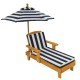 Sezlong copii cu umbrela pentru piscina si gradina cu saltea - Outdoor Chaise Umbrella Kidkraft