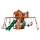Complex de Joaca din cedru SkyFort II Wooden Swing Set - Centru cu tobogan si 3 nivele - Backyard Discovery