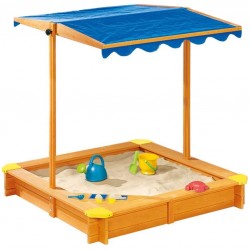 Spatiu de joaca cu nisip - Lada cu nisip din lemn pentru gradina cu colt de joaca Sand Ice Cream