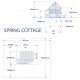 Casuta de Joaca mare  Primavara de exterior din lemn - Spring House Backyard (4,87 m2)