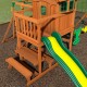 Complex de Joaca SpringBoro din lemn de cedru - Centru din lemn cu tobogan si 2 nivele Playset Backyard Discovery 