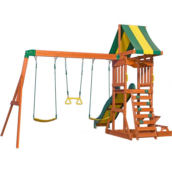 Complex de joaca Backyard Discovery - Weston Sunnydale Prestige Swing Set- Centru multifuntional din lemn de cedru