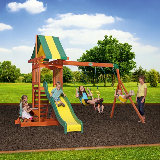 Complex de joaca Backyard Discovery - Weston Sunnydale Prestige Swing Set- Centru multifuntional din lemn de cedru