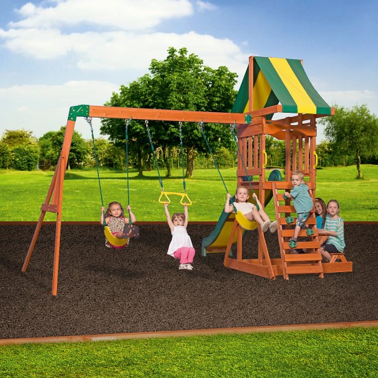 Complex de joaca Backyard Discovery - Weston Sunnydale Prestige Swing Set- Centru multifuntional din lemn de cedru