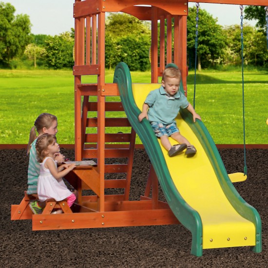 Complex de joaca Backyard Discovery - Weston Sunnydale Prestige Swing Set- Centru multifuntional din lemn de cedru