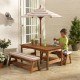 Set masuta copii cu bancute perne si umbrela - Oatmeal Canopy Kidkraft
