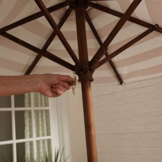 Set masuta copii cu bancute perne si umbrela - Oatmeal Canopy Kidkraft