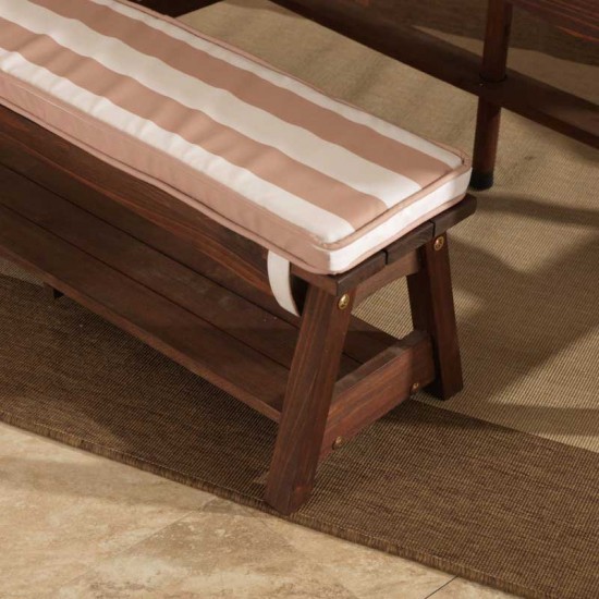 Set masuta copii cu bancute perne si umbrela - Oatmeal Canopy Kidkraft