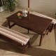 Set masuta copii cu bancute perne si umbrela - Oatmeal Canopy Kidkraft