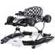 Premergator si Antemergator ALb Negru  4 in 1 Albastru - Chipolino Black White Racer  Musical baby walker