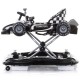 Premergator si Antemergator ALb Negru  4 in 1 Albastru - Chipolino Black White Racer  Musical baby walker