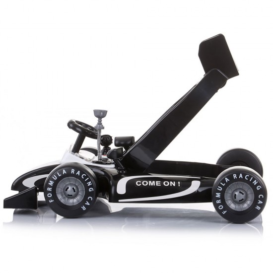 Premergator si Antemergator ALb Negru  4 in 1 Albastru - Chipolino Black White Racer  Musical baby walker