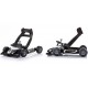 Premergator si Antemergator ALb Negru  4 in 1 Albastru - Chipolino Black White Racer  Musical baby walker