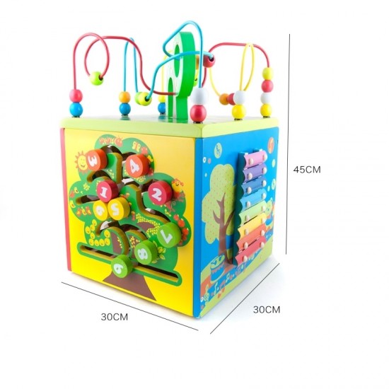 Cub Centru activitati Magic Box 5 in 1 cu baza rotativa