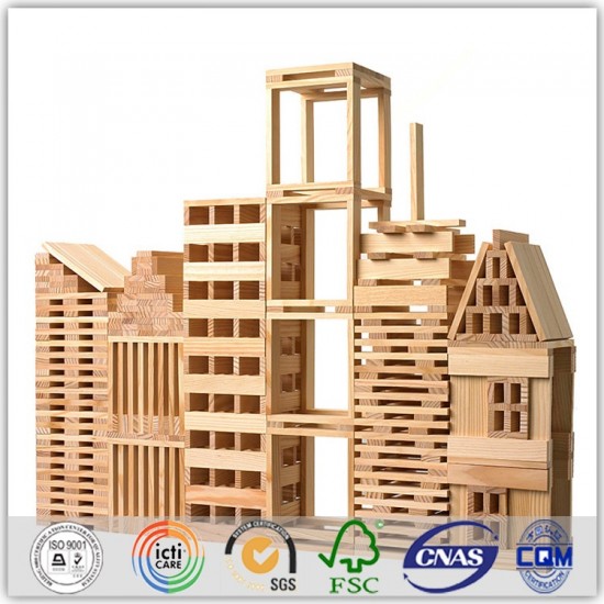 Cuburi de construit plate din lemn 120 buc.