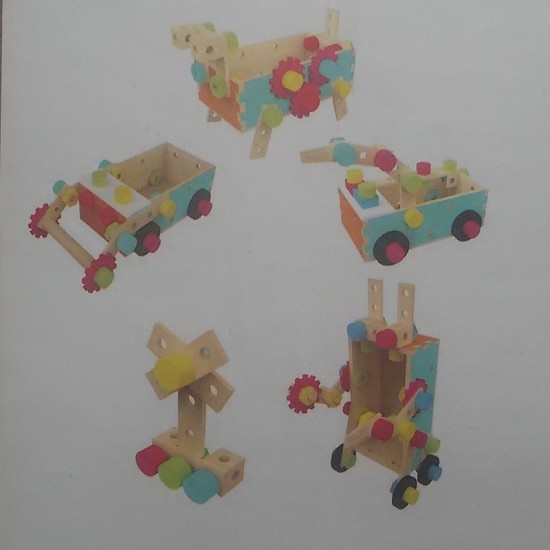 Trusa haioasa multifunctionla cu unelte din lemn de jucarie de construit -Fanny Tool Kit Box